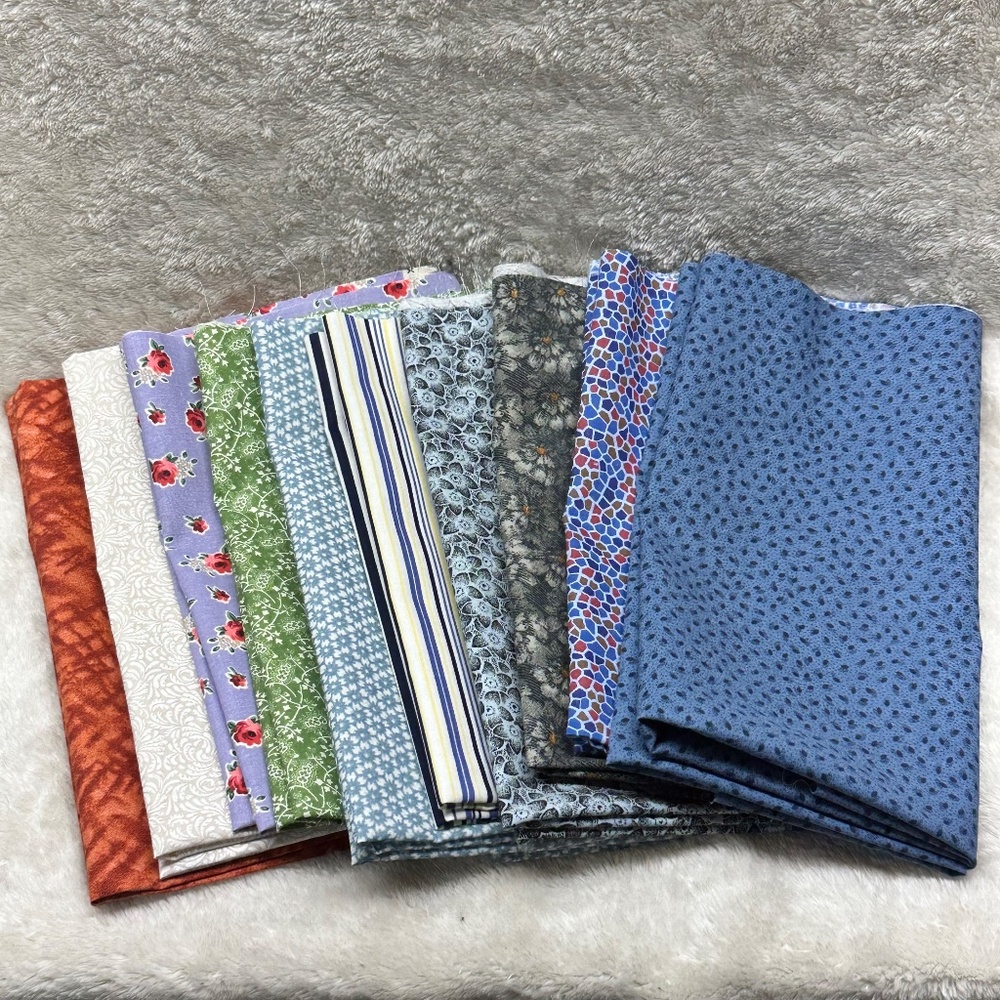 Fat Quarter Victorian Rose Garden 10 Piece Quilt Fabric Bundle - Picture 2 of 5